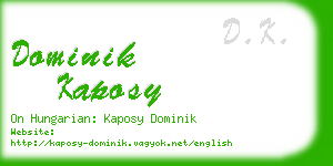 dominik kaposy business card